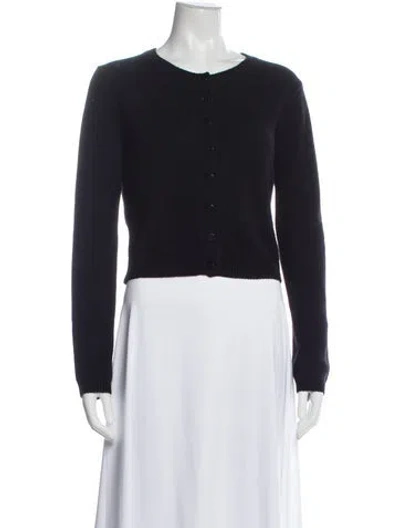 Pre-owned Reformation Cashmere Scoop Neck Sweater In Black