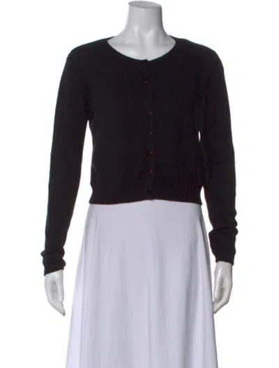 Pre-owned Reformation Cashmere Scoop Neck Sweater In Black