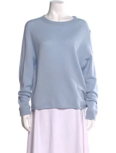 Pre-owned Reformation Cashmere Scoop Neck Sweater In Blue