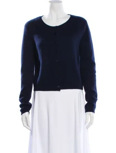 Pre-owned Reformation Cashmere Scoop Neck Sweater In Blue