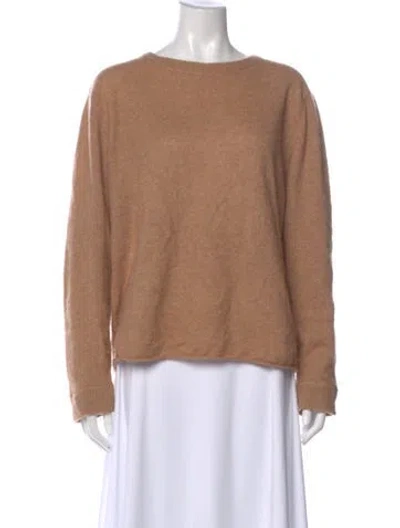 Pre-owned Reformation Cashmere Scoop Neck Sweater In Brown