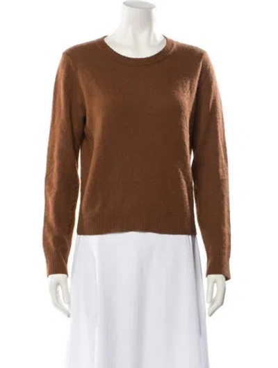 Pre-owned Reformation Cashmere Scoop Neck Sweater In Brown