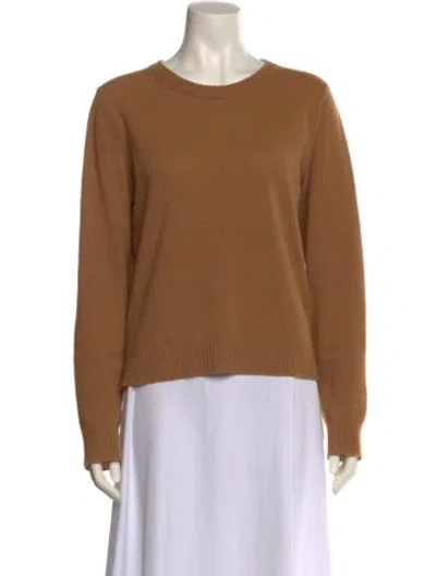 Pre-owned Reformation Cashmere Scoop Neck Sweater In Brown
