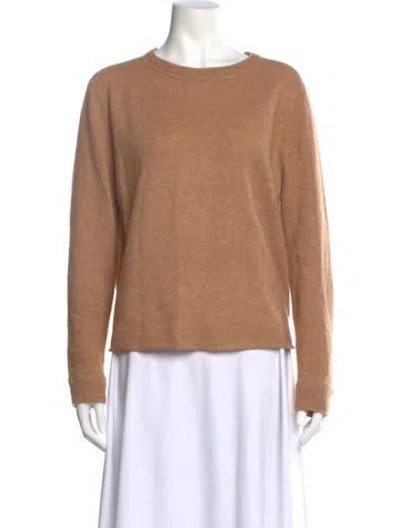 Pre-owned Reformation Cashmere Scoop Neck Sweater In Brown