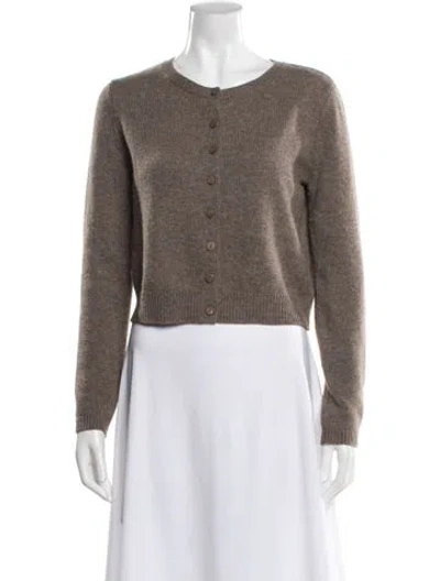 Pre-owned Reformation Cashmere Scoop Neck Sweater In Brown