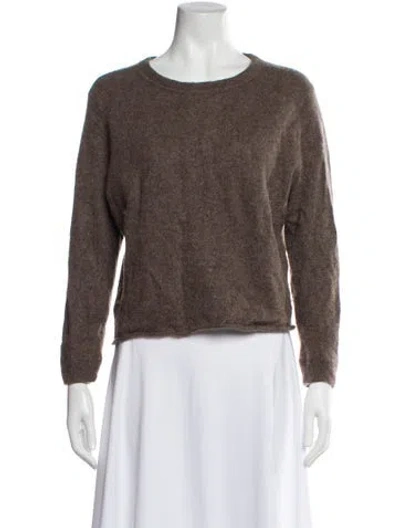 Pre-owned Reformation Cashmere Scoop Neck Sweater In Brown