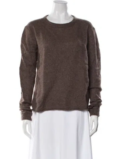 Pre-owned Reformation Cashmere Scoop Neck Sweater In Brown