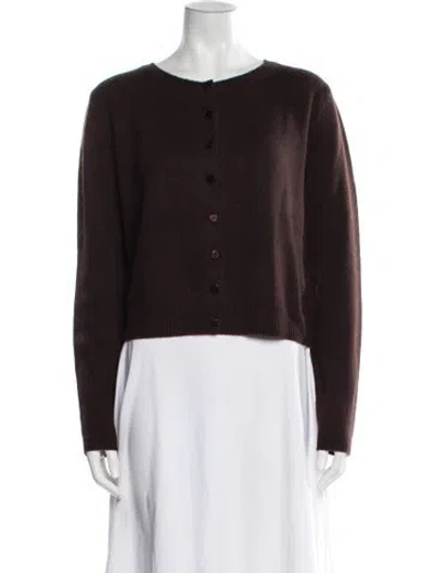 Pre-owned Reformation Cashmere Scoop Neck Sweater In Brown