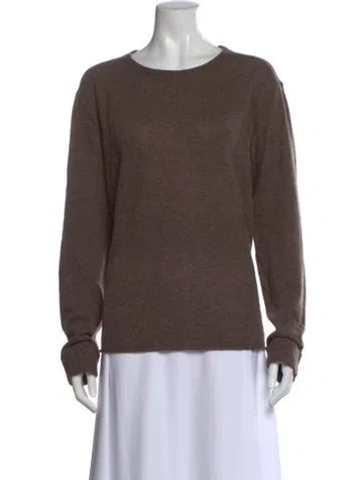 Pre-owned Reformation Cashmere Scoop Neck Sweater In Brown