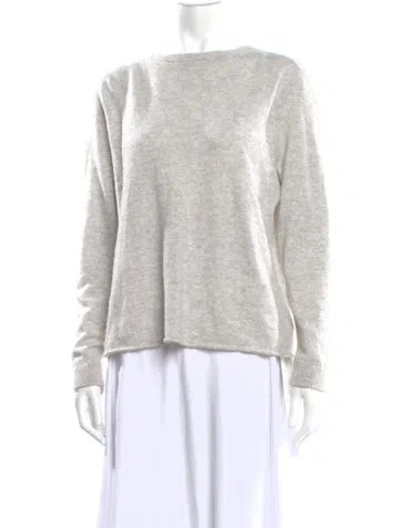 Pre-owned Reformation Cashmere Scoop Neck Sweater In Gray