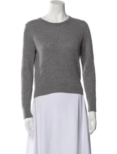 Pre-owned Reformation Cashmere Scoop Neck Sweater In Gray
