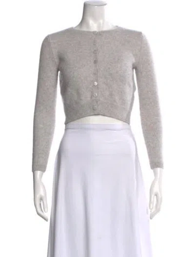 Pre-owned Reformation Cashmere Scoop Neck Sweater In Gray