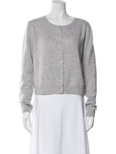 Pre-owned Reformation Cashmere Scoop Neck Sweater In Gray