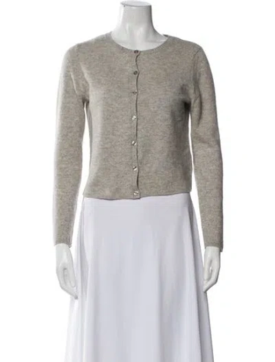 Pre-owned Reformation Cashmere Scoop Neck Sweater In Gray