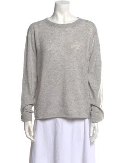 Pre-owned Reformation Cashmere Scoop Neck Sweater In Gray
