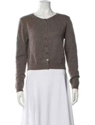 Pre-owned Reformation Cashmere Scoop Neck Sweater In Neutral