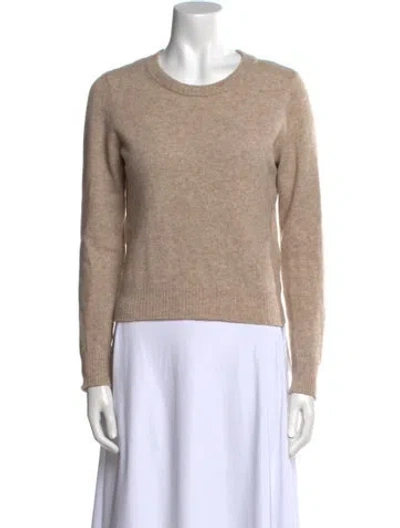 Pre-owned Reformation Cashmere Scoop Neck Sweater In Neutral