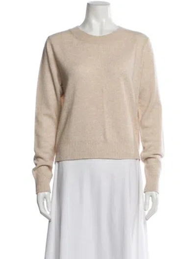 Pre-owned Reformation Cashmere Scoop Neck Sweater In Neutral