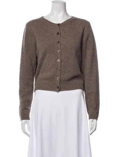 Pre-owned Reformation Cashmere Scoop Neck Sweater In Neutral