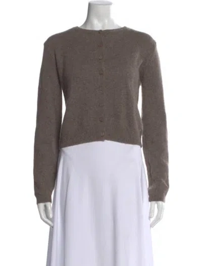 Pre-owned Reformation Cashmere Scoop Neck Sweater In Neutral