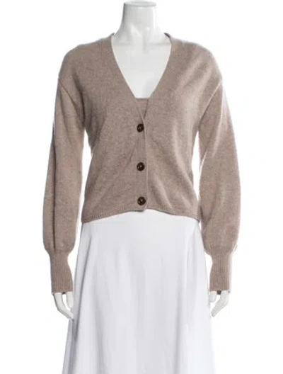 Pre-owned Reformation Cashmere Scoop Neck Sweater In Neutrals