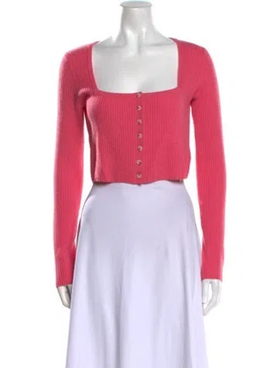Pre-owned Reformation Cashmere Scoop Neck Sweater In Pink