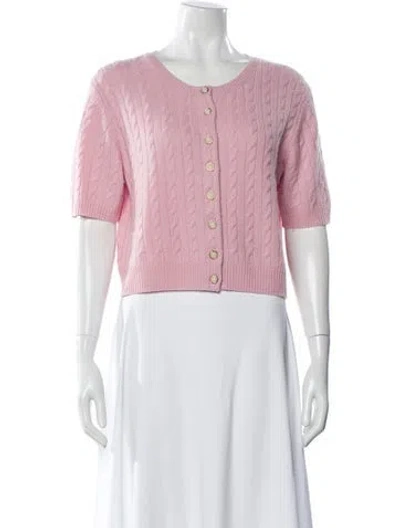Pre-owned Reformation Cashmere Scoop Neck Sweater In Pink