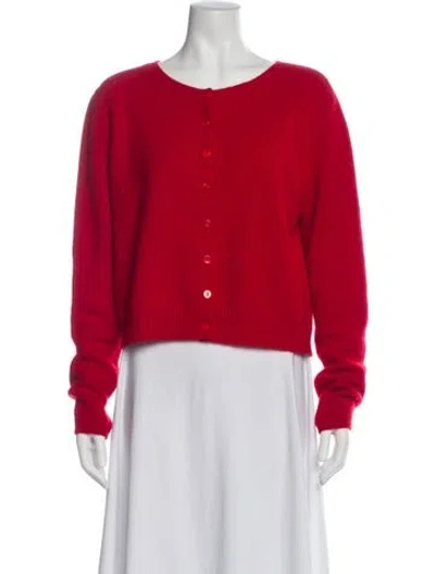 Pre-owned Reformation Cashmere Scoop Neck Sweater In Red