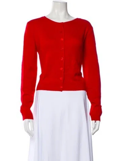 Pre-owned Reformation Cashmere Scoop Neck Sweater In Red