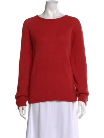 Pre-owned Reformation Cashmere Scoop Neck Sweater In Red