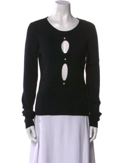 Pre-owned Reformation Cashmere Scoop Neck Sweater W/ Tags In Black