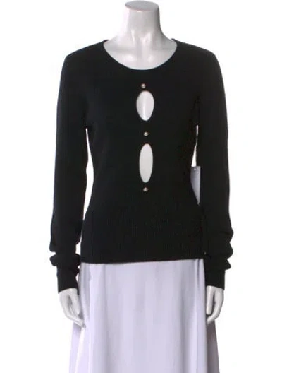 Pre-owned Reformation Cashmere Scoop Neck Sweater W/ Tags In Black