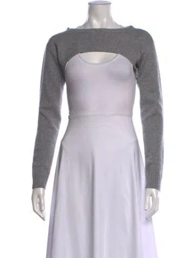 Pre-owned Reformation Cashmere Scoop Neck Top In Grey