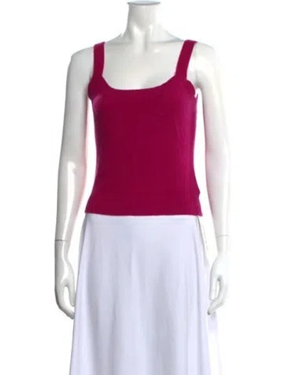 Pre-owned Reformation Cashmere Scoop Neck Top In Pink