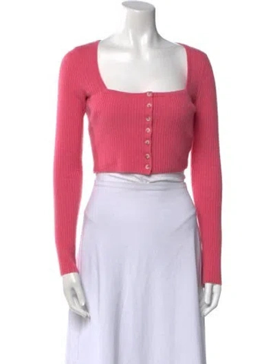 Pre-owned Reformation Cashmere Square Neckline Sweater In Pink