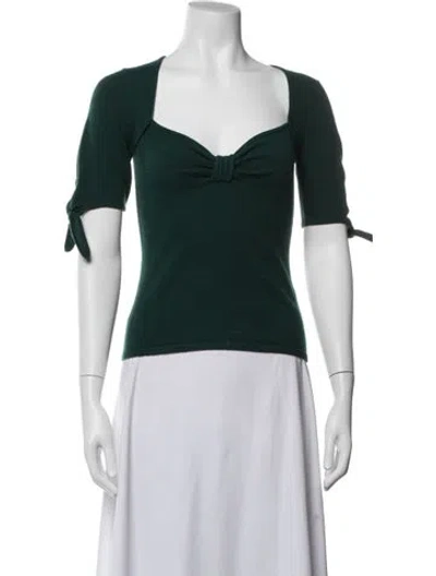 Pre-owned Reformation Cashmere Square Neckline Top In Blue