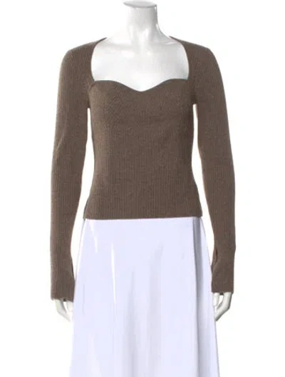 Pre-owned Reformation Cashmere Square Neckline Top In Neutral