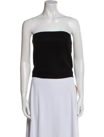 Pre-owned Reformation Cashmere Strapless Sweater In Black
