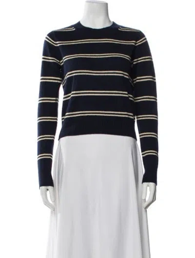 Pre-owned Reformation Cashmere Striped Sweater In Blue
