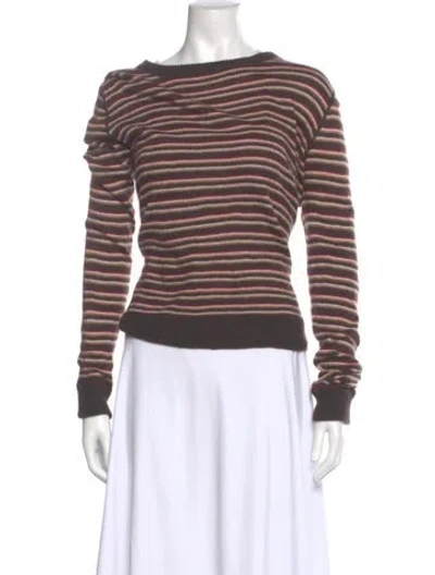 Pre-owned Reformation Cashmere Striped Sweater In Multi
