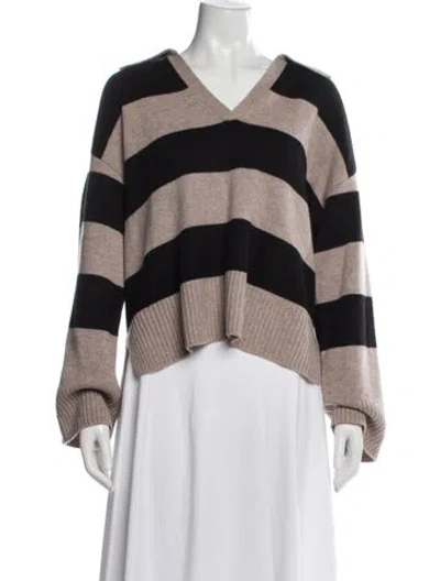 Pre-owned Reformation Cashmere Striped Sweater In Multicolor