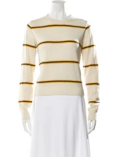 Pre-owned Reformation Cashmere Striped Sweater In Neutral