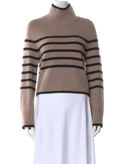 Pre-owned Reformation Cashmere Striped Sweater In Neutral