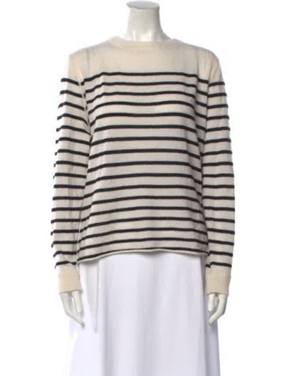 Pre-owned Reformation Cashmere Striped Sweater In Neutral
