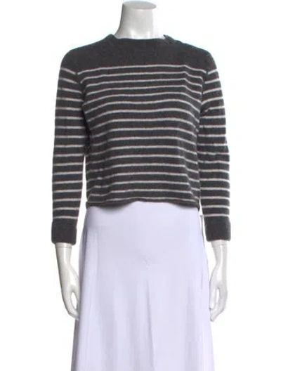 Pre-owned Reformation Cashmere Striped Sweater In Neutral