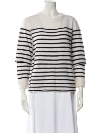 Pre-owned Reformation Cashmere Striped Sweater In Neutral