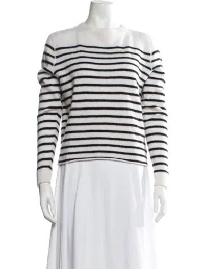 Pre-owned Reformation Cashmere Striped Sweater In Neutral