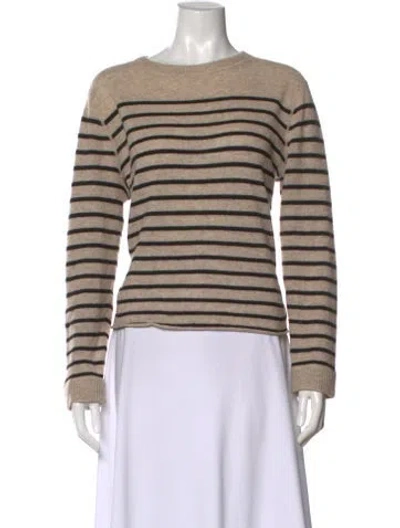 Pre-owned Reformation Cashmere Striped Sweater In Neutral