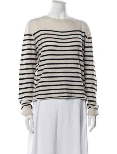 Pre-owned Reformation Cashmere Striped Sweater In Neutrals