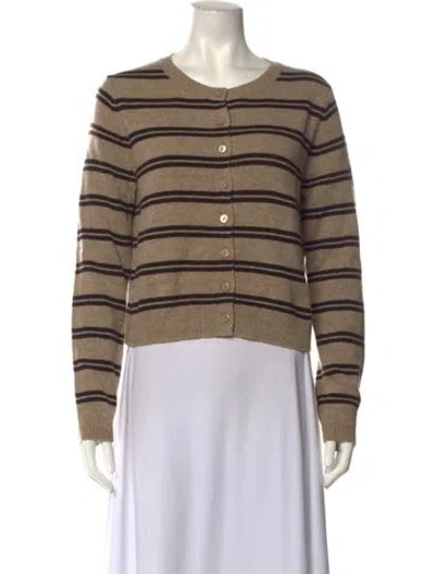 Pre-owned Reformation Cashmere Striped Sweater W/ Tags In Neutrals